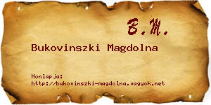 Bukovinszki Magdolna névjegykártya